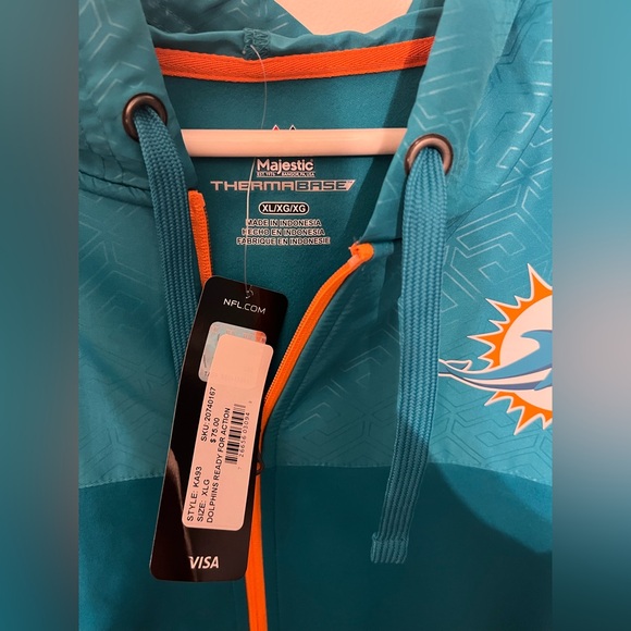 BRAND NEW WITH TAGS Miami Dolphins lightweight jacket - Picture 3 of 3